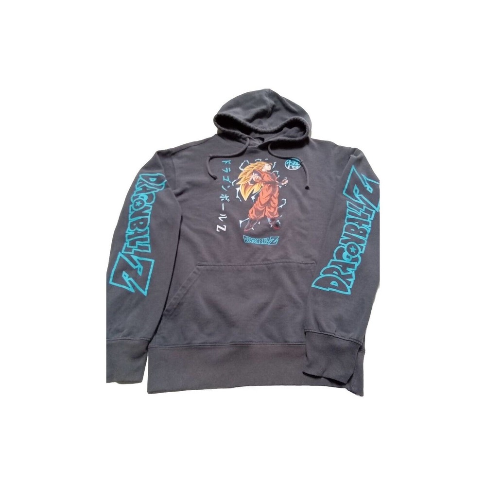 Dragonball Z Hoodie Mens S Gray 34/36 Super Sayain Goku